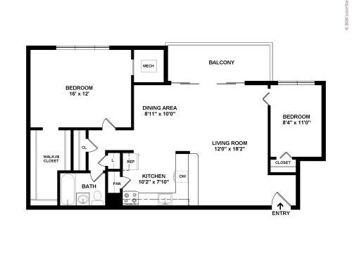 Verona at District Heights - Rome - 2 bed - 1 bath - 860 sf