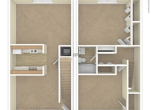 2 Bedroom 2BF: Beds - 2: Baths - 1: SqFt Range - 950 to 950