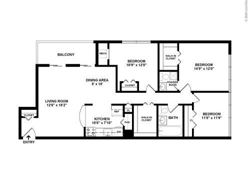 Verona at District Heights - Siena - 3 bed - 2 bath - 1150 sf