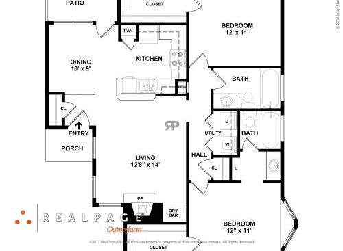 B2102: Beds - 2: Baths - 1.5: SqFt Range - 900 to 900