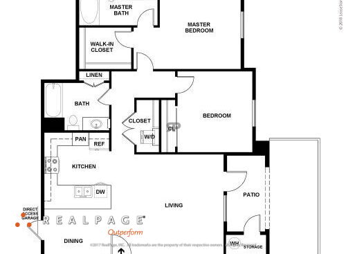 Hollister Village - Plan B5 - 2 bed - 2 bath - 1165 sf