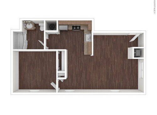 Riverside Arms - One Bedroom One Bath - 1 bed - 1 bath - 651 sf