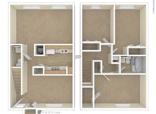 3 Bedroom 3BF: Beds - 3: Baths - 1: SqFt Range - 1120 to 1120