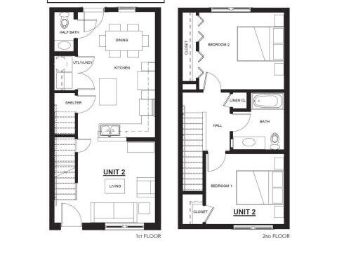 1 Bedroom Garden: Beds - 2: Baths - 1.5: SqFt Range - 1112 to 1112