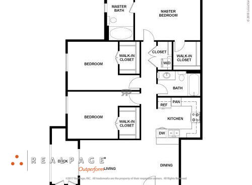 Hollister Village - Plan C1 - 3 bed - 2 bath - 1282 sf