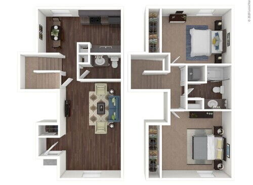 Forest Oaks - B4 - 2 bed - 2 bath - 1012 sf