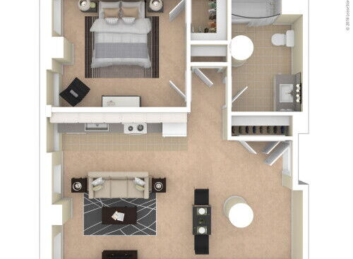 Landmark at Sibley Square - One Bedroom/One Bathroom - 1 bed - 1 bath - 630 sf