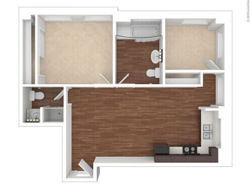 Medici Artist Lofts - Da Vinci - 2 bed - 2 bath - 815 sf