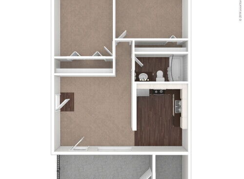 The Park at Redstone - 2x1 - 2 bed - 1 bath - 950 sf