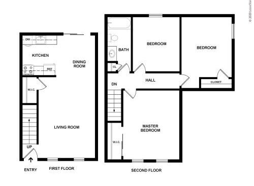 The Valley Apartments - Three Bedroom - 3 bed - 1 bath - 1070 sf