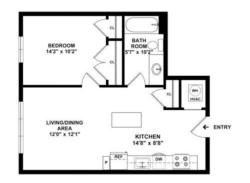 Wilson - 1 Bed, 1 Bath