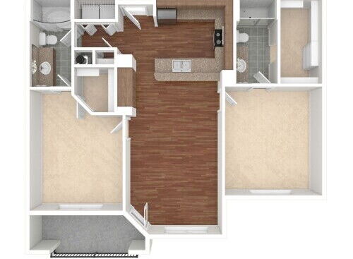 The Landing At Briarcliff Apartments - C2 - 2 bed - 2 bath - 1117 sf