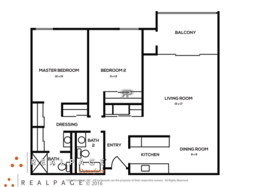 The Eastern: Beds - 2: Baths - 2: SqFt Range - 1091 to 1091