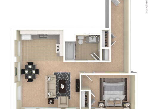 Landmark at Sibley Square - One Bedroom/One Bathroom - 1 bed - 1 bath - 630 sf