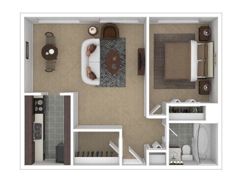 The Milano - Milan - 1 bed - 1 bath - 640 sf