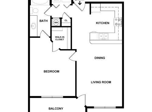 The Landing At Briarcliff Apartments - A1 - 1 bed - 1 bath - 749 sf