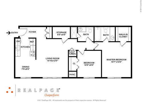 Woodridge Apartments - 2 Bed / 2 Bath Apt. - 2 bed - 2 bath - 920 sf