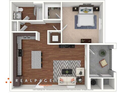 Hollister Village - Plan A4 - 1 bed - 1 bath - 668 sf
