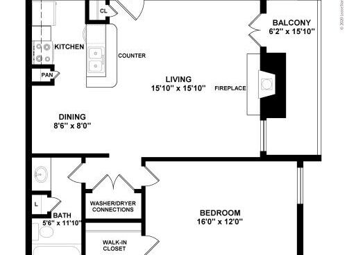 Spring Creek Apartments - Cactus Premium - 1 bed - 1 bath - 720 sf
