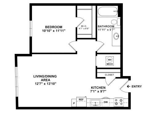 Quincy - 1 Bed, 1 Bath