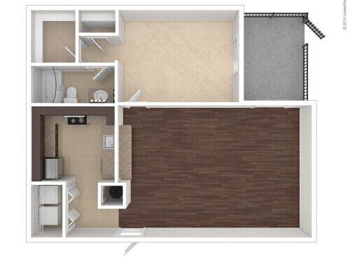 Serrano Apartments - Royal Fern - 1 bed - 1 bath - 820 sf