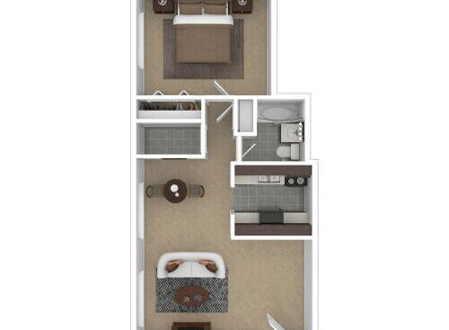 The Milano - Da Vinci - 1 bed - 1 bath - 660 sf