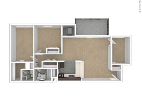 Verona at District Heights - Colosseum - 3 bed - 2 bath - 1033 sf