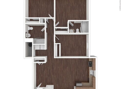 Riverside Arms - Three Bedroom Two Bath - 3 bed - 2 bath - 1150 sf