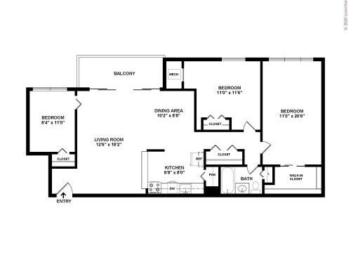 Verona at District Heights - DaVinci - 3 bed - 1 bath - 1033 sf