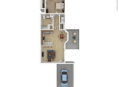 Coventry Cove - The Laguna - 1 bed - 1 bath - 756 sf