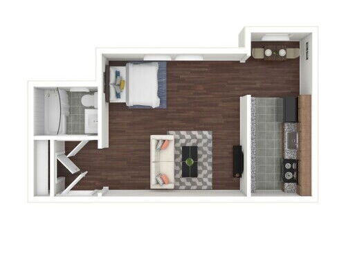 Brightwood Communities - Studio - Studio bed - 1 bath - 400 sf