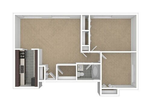The Milano - Siena - 2 bed - 1 bath - 931 sf