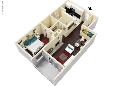 North Dallas TX Apt Floor Plans - 1-Bedroom, 2-Bedroom