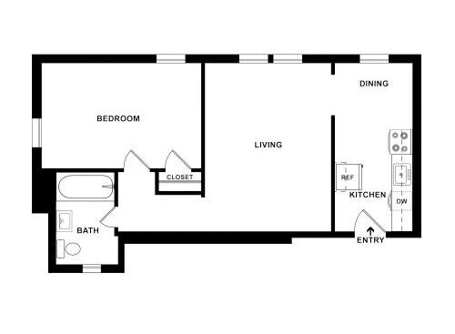 Brightwood Communities - 1 Bedroom - 1 bed - 1 bath - 600 sf