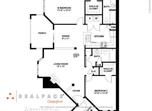 Two Bedroom - Renovated : Beds - 2: Baths - 2: SqFt Range - 1165 to 1165