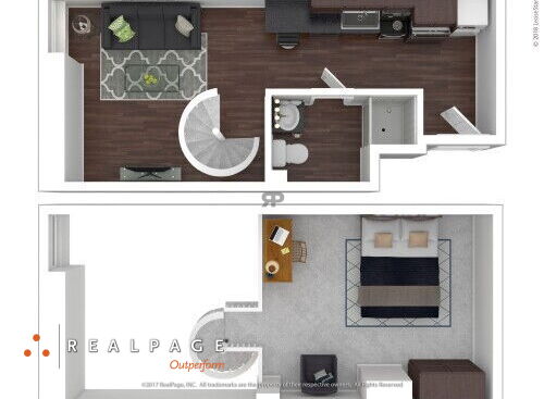 Keystone Flats - The Incline - 1 bed - 1 bath - 431 sf