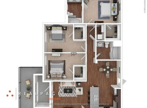 Hollister Village - Plan C2 - 3 bed - 2 bath - 1357 sf