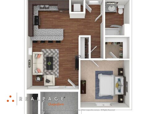 Hollister Village - Plan A5 - 1 bed - 1 bath - 670 sf