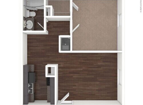 Forest Oaks - A2 - 1 bed - 1 bath - 625 sf