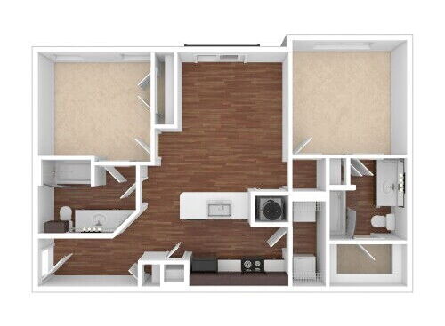 The Studio at Thinkeast - B160 - 2 bed - 2 bath - 967 sf