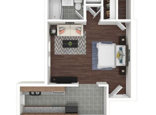 Brightwood Communities - Studio - Studio bed - 1 bath - 400 sf