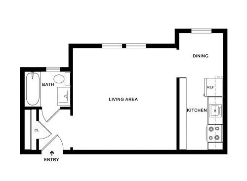 Brightwood Communities - Studio - Studio bed - 1 bath - 400 sf