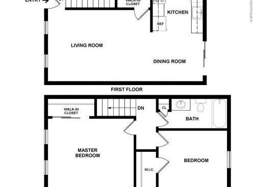 The Valley Apartments - Two Bedroom - 2 bed - 1 bath - 1020 sf