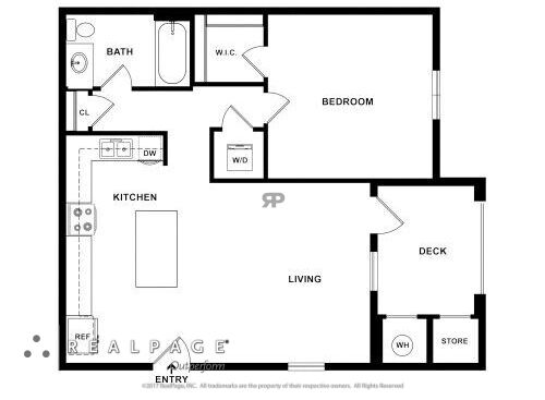 Hollister Village - Plan A4 - 1 bed - 1 bath - 668 sf