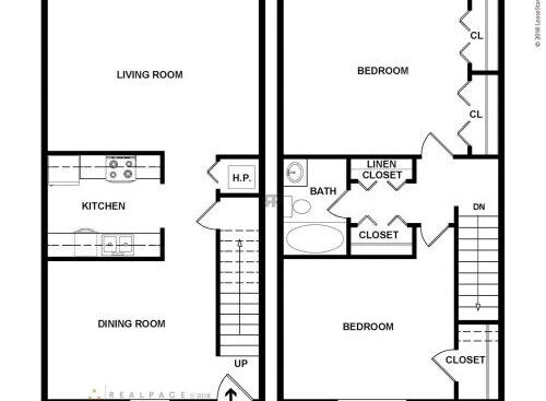 2 Bedroom 2BE: Beds - 2: Baths - 1: SqFt Range - 950 to 950