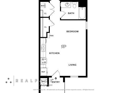 Hollister Village - Plan S1 - Studio bed - 1 bath - 558 sf