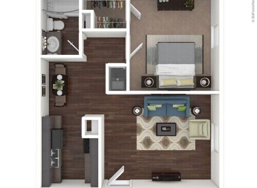 Forest Oaks - A2 - 1 bed - 1 bath - 625 sf