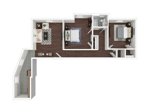 Brightwood Communities - 2 Bedroom - 2 bed - 2 bath - 669 sf