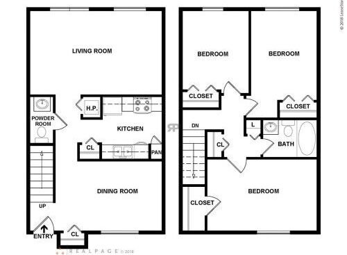 3 Bedroom 3BF: Beds - 3: Baths - 1: SqFt Range - 1120 to 1120
