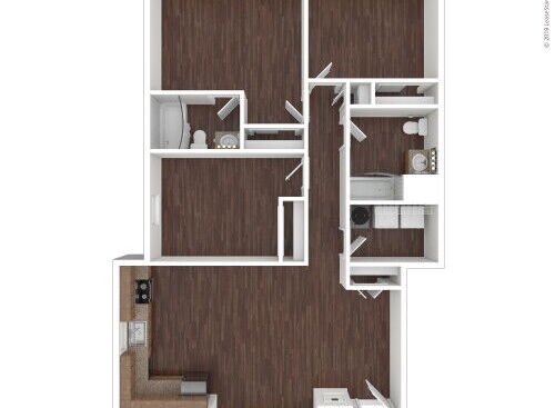 Riverside Arms - Three Bedroom Two Bath - 3 bed - 2 bath - 1150 sf